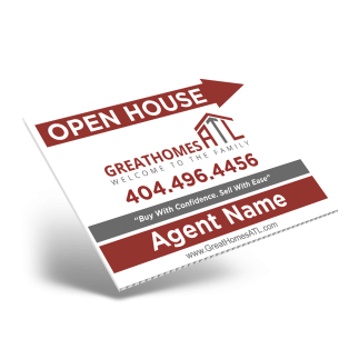 24" X18" ONE OR TWO SIDED CUSTOM COROPLAST SIGN PANEL ForGreatHomesATL