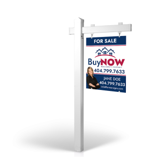 The Rookie 5' Easy Arm Post with 24"x30" Two-Sided Panels in Styrene & Aluminum, Reflective Options SHOP GENERICS