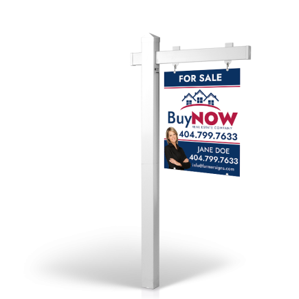 The Rookie 5' Easy Arm Post with 24"x30" Two-Sided Panels in Styrene & Aluminum, Reflective Options SHOP GENERICS