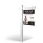 Real Estate Gurus Realty: 5' Rookie Easy Arm Post with 24"x30" Two-Sided Panels in Styrene & Aluminum, Reflective Options