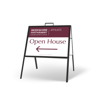 24"x18" A-Frame, Two 24"x18" Styrene Inserts for BHHS Affiliate