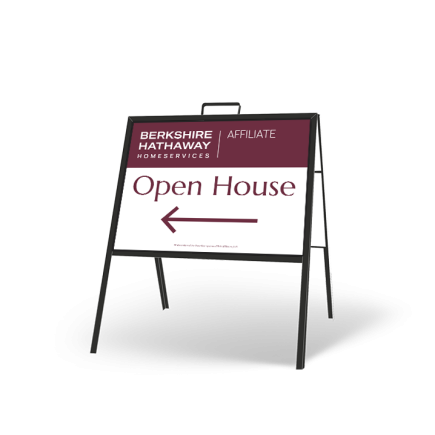 24"x18" A-Frame, Two 24"x18" Styrene Inserts for BHHS Affiliate