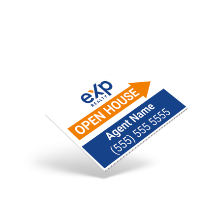 18"x12" Two-Sided Custom Coroplast Sign Panel for EXP Realty