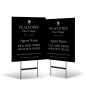 24"x30" Two-Sided Reflective Yard Sign on Black Powder-Coated Stand for Peachtree Town & Country