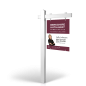 BHHS Fox and Roach: 5' Rookie Easy Arm Post with 24"x30" Two-Sided Panels in Styrene & Aluminum, Reflective Options