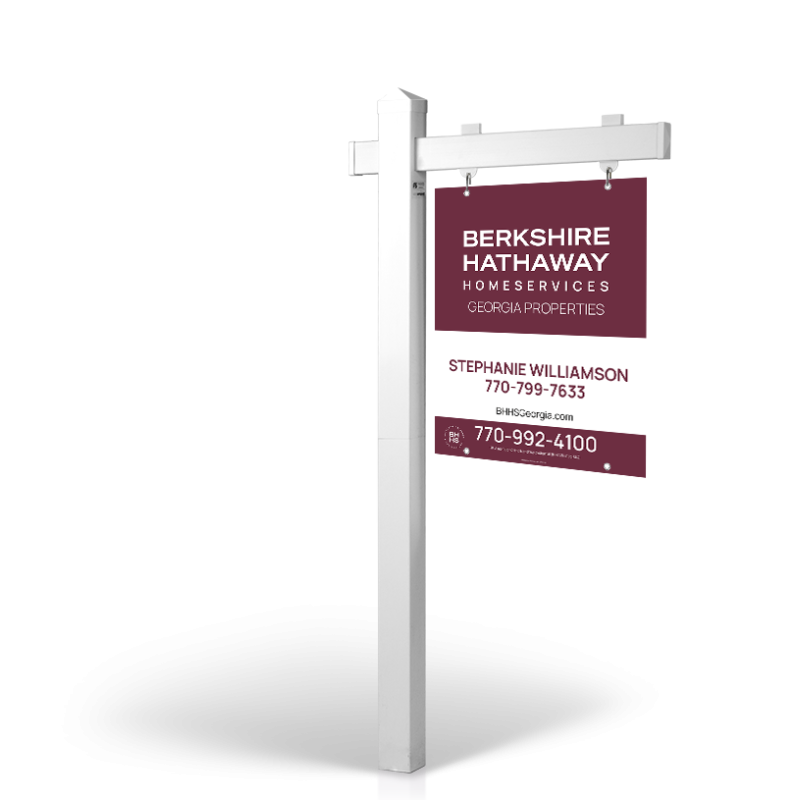 5' Rookie Easy Arm Post with 24"x30" Two-Sided Hanging Panels:Styrene,Reflective,Aluminum for BHHS Georgia Properties 5' Rookie Easy Arm Post with 24"x30" Two-Sided Hanging Panels:Styrene,Reflective,Aluminum for BHHS Georgia Properties