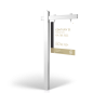 CENTURY 21 REAL ESTATE: 5' Rookie Easy Arm Post with 24"x30" Two-Sided Panels in Styrene & Aluminum, Reflective Options