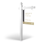 5' Easy Arm Post with 24"x30" Two-Sided Hanging Panels:Styrene,Reflective,Aluminum for CENTURY 21 REAL ESTATE 5' Easy Arm Post with 24"x30" Two-Sided Hanging Panels:Styrene,Reflective,Aluminum for CENTURY 21 REAL ESTATE