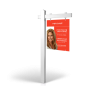 CHRISTIAN SAUNDERS REAL ESTATE: 5' Rookie Easy Arm Post with 24"x30" Two-Sided Panels in Styrene & Aluminum, Reflective Options