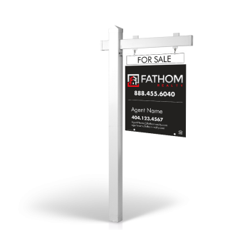 Fathom Realty: 5' Rookie Easy Arm Post with 24"x30" Two-Sided Panels in Styrene & Aluminum, Reflective Options