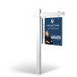 Lokation RE: 5' Rookie Easy Arm Post with 24"x30" Two-Sided Panels in Styrene & Aluminum, Reflective Options