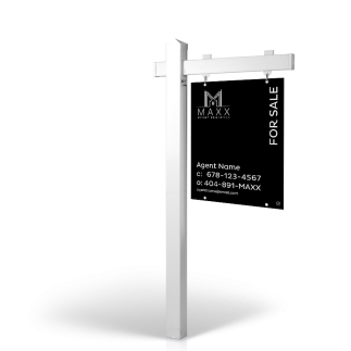 Maxx Legacy Collection: 5' Rookie Easy Arm Post with 24"x30" Two-Sided Panels in Styrene & Aluminum, Reflective Options