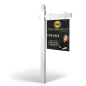 5' Easy Arm Post with 24"x30" Two-Sided Hanging Panels:Styrene,Reflective,Aluminum for REALTY ONE TERMINUS