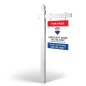 6' Easy Arm Post with 24"x30" Two-Sided Hanging Panels: Styrene, Aluminum, & Reflective Options for REMAX