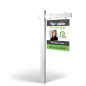 The Allstar 6’ Easy Arm Post with 24"x30" Two-Sided Panels in Styrene & Aluminum, Reflective Options PenZone Realty