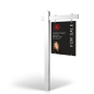 The Allstar 6’ Easy Arm Post with 24"x30" Two-Sided Panels in Styrene & Aluminum, Reflective Options Mendoza Realty