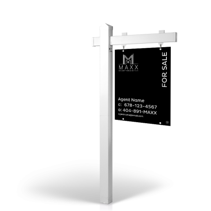 The Allstar 6’ Easy Arm Post with 24"x30" Two-Sided Panels in Styrene & Aluminum, Reflective Options Maxx Legacy Collection