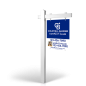 The Allstar 6’ Easy Arm Post with 24"x30" Two-Sided Panels in Styrene  & Aluminum, Reflective Options Coldwell Banker Affiliate