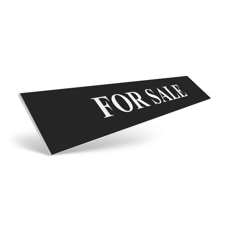 Gold Peach realty 18"/24" custom Styrene Clip-On Sign Rider