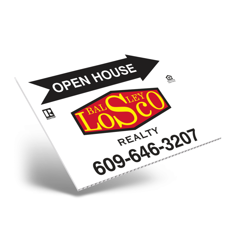 24" X18" ONE OR TWO SIDED CUSTOM COROPLAST SIGN PANEL For Balsley Losco