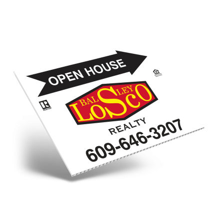 24" X18" ONE OR TWO SIDED CUSTOM COROPLAST SIGN PANEL For Balsley Losco