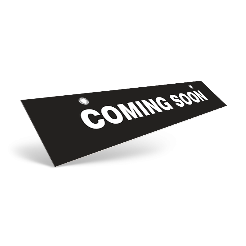 24" Two-Sided Hanging Rider in Styrene or Aluminum, Reflective or Non Reflective For Balsley Losco