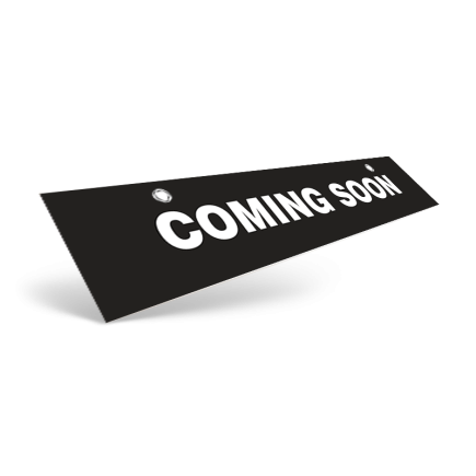 24" Two-Sided Hanging Rider in Styrene or Aluminum, Reflective or Non Reflective For Balsley Losco