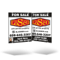 24x30 Two-Sided Styrene/Aluminum Hanging Panel w/ Grommets for Balsley Losco