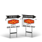 18"x14" Two-Sided Styrene/Reflective Yard Sign on Black Powder-Coated Stand, Balsley Losco