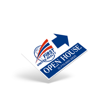 18"X12"TWO SIDED GENERIC PRINTED STOCK COROPLAST PANEL For First United Realty