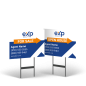 18"x14" Two-Sided Styrene Yard Sign on Stand, Reflective Option for EXP Realty