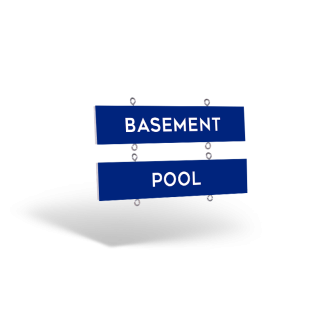 24"x6"" Two-Sided Wooden Rider with Eye Screws: Standard & Reflective Options for Coldwell Banker Affiliate