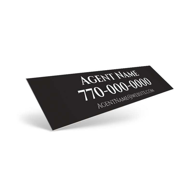 Gold Peach realty Custom Vinyl Decal (3.75"x17" / 6"x24")