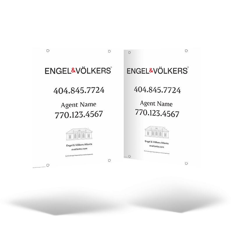24x30 Two-Sided Styrene/Aluminum Hanging Panel w/ Grommets for Engel & Volkers 24x30 Two-Sided Styrene/Aluminum Hanging Panel w/ Grommets for Engel & Volkers