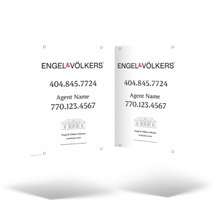 24x30 Two-Sided Styrene/Aluminum Hanging Panel w/ Grommets for Engel & Volkers