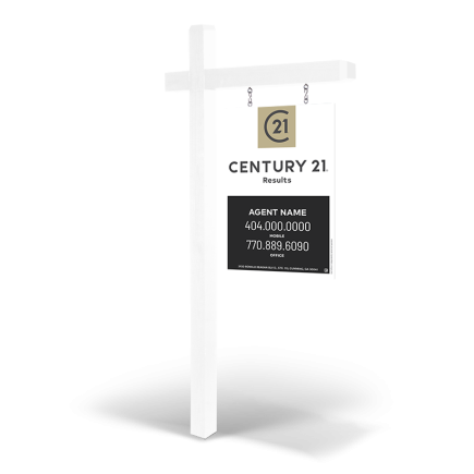 2x3 Custom 2-Sided Wood Panel, Reflective/Non-Reflective, with Arm Post & Install  Century 21Results