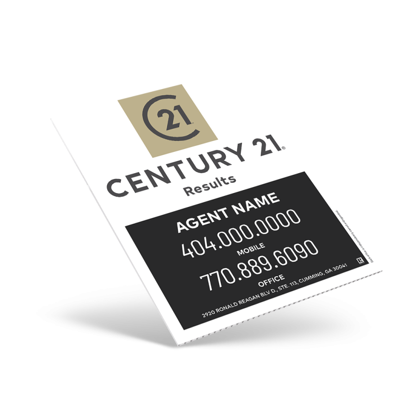 18"X24" ONE SIDED CUSTOM COROPLAST CONDO PANEL For Century 21Results