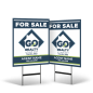 24"x30" Two-Sided Styrene/Reflective Yard Sign on Black Powder-Coated Stand for Go Realty 24"x30" Two-Sided Styrene/Reflective Yard Sign on Black Powder-Coated Stand for Go Realty