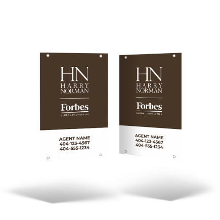 HARRY NORMAN REALTORS 18"X28" Styrene Hanging Sign Panel with Grommets