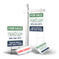 Grand Slam Package Tributary Real Estate Group: 6' Post, Two-Sided 24"x30" Panels, Directionals, Stakes, Clip-Ons