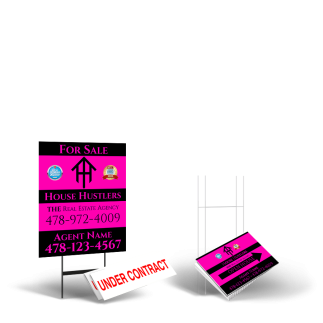 House Hustlers Starter Package: 24x30 Yard Sign, Directionals, Stands, Clip-Ons