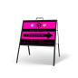 24" X 18" FOLDING "A" FRAME W/ TWO 24"X18" STYRENE CUSTOM PRINTED INSERTS For House Hustlers