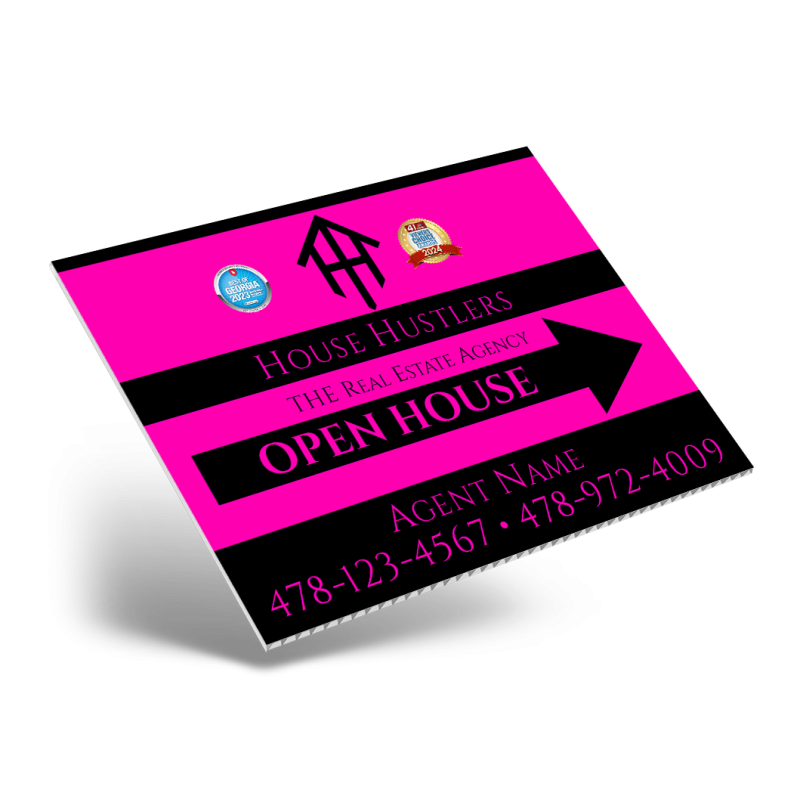 24" X18" ONE OR TWO SIDED CUSTOM COROPLAST SIGN PANEL For House Hustlers
