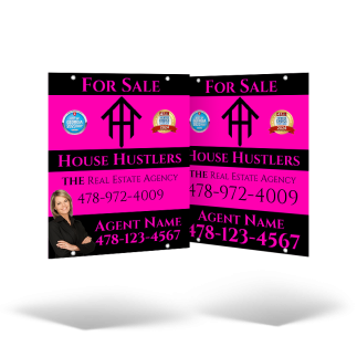 24x30 Two-Sided Styrene/Aluminum Hanging Panel w/ Grommets for House Hustlers