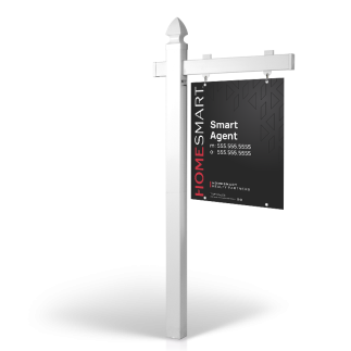 The Allstar 6’ Easy Arm Post with 24"x30" Two-Sided Panels in Styrene & Aluminum, Reflective Options HomeSmart