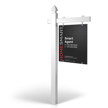 The Allstar 6’ Easy Arm Post with 24"x30" Two-Sided Panels in Styrene & Aluminum, Reflective Options HomeSmart