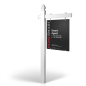The Allstar 6’ Easy Arm Post with 24"x30" Two-Sided Panels in Styrene & Aluminum, Reflective Options HomeSmart