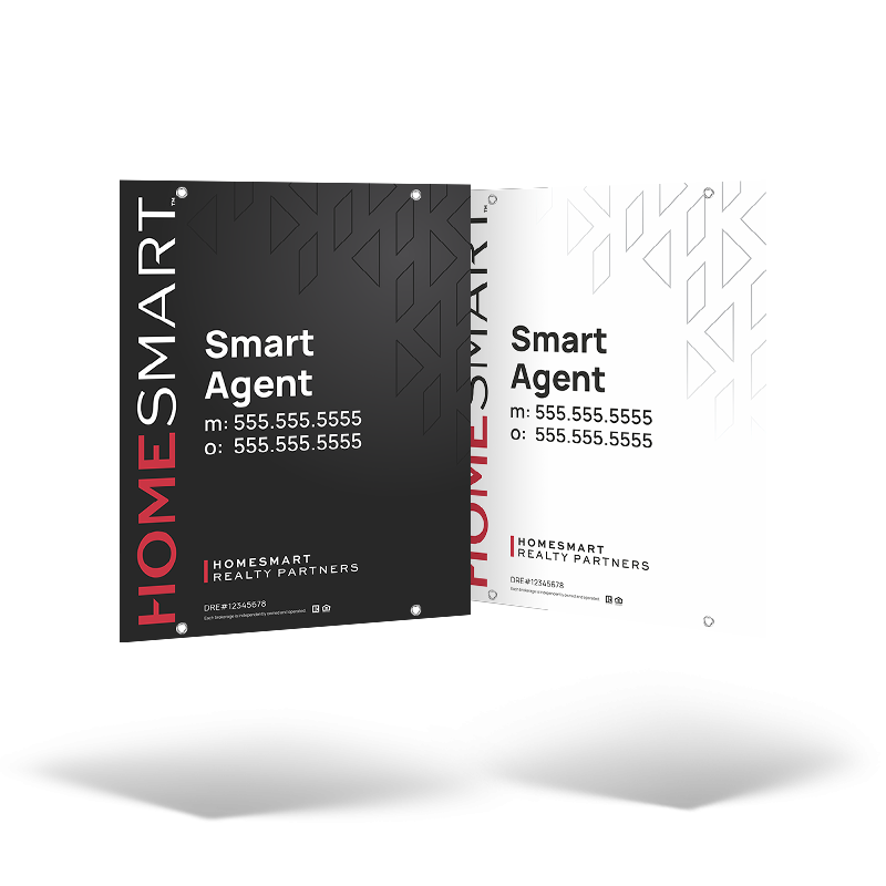 24"x30" Two-Sided Hanging Panel: Styrene & Aluminum, Reflective Options with Grommets for HomeSmart