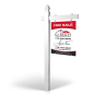 6' Easy Arm Post with 24"x30" Two-Sided Hanging Panels: Styrene, Aluminum, & Reflective Options for GA Realty