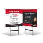 24"x24" Reflective Styrene Yard Sign Two-Sided on Black Powder-Coated Stand For GA Realty